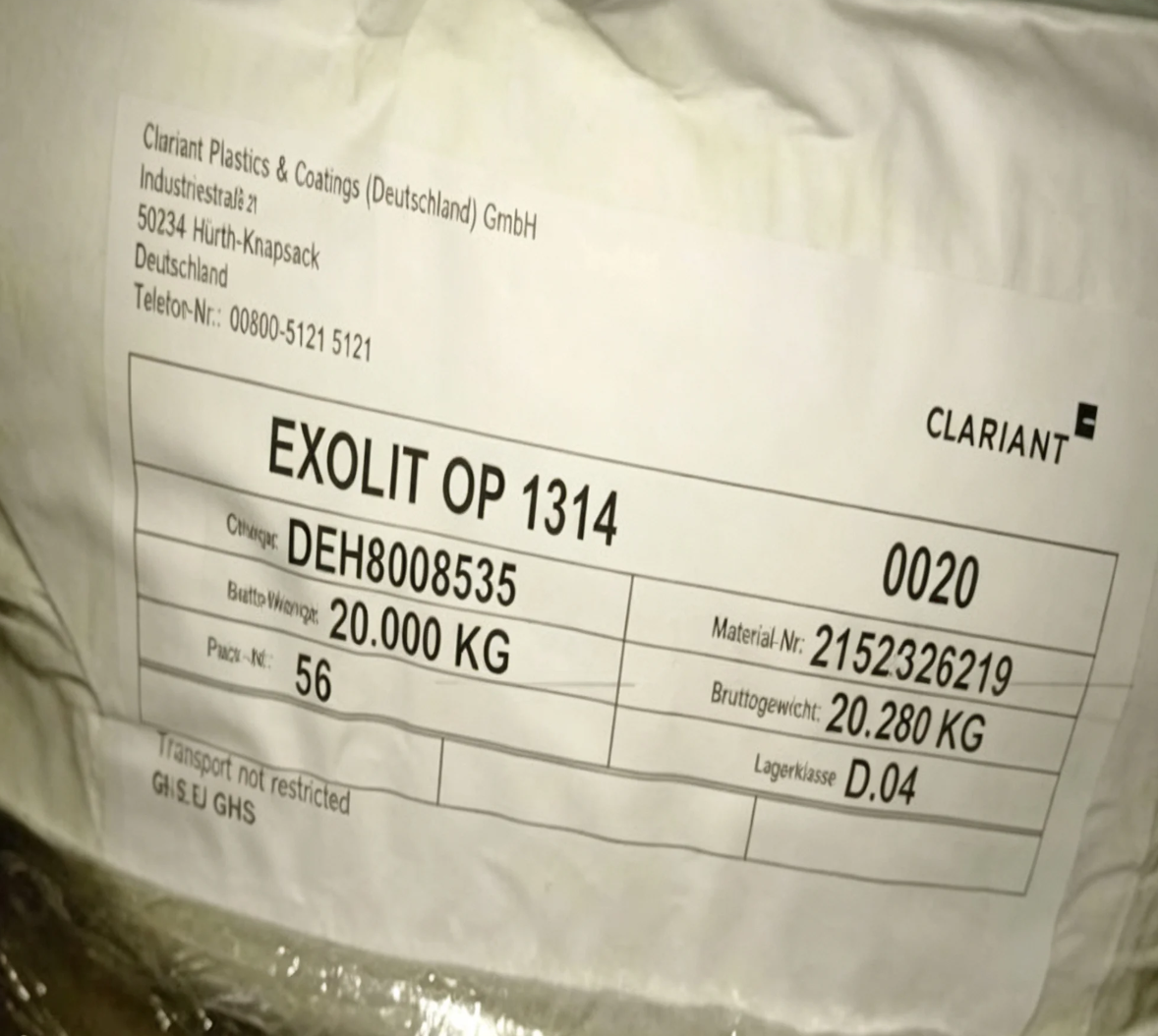 image.png 科莱恩Exolit OP 1314聚酰胺尼龙阻燃剂介绍